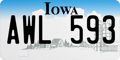 IA license plate AWL593