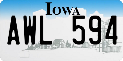 IA license plate AWL594