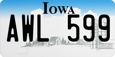 IA license plate AWL599