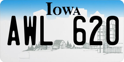 IA license plate AWL620