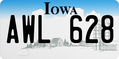 IA license plate AWL628