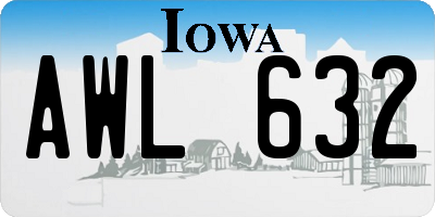 IA license plate AWL632