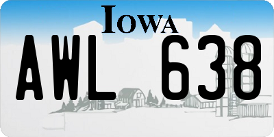 IA license plate AWL638