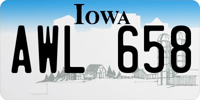 IA license plate AWL658
