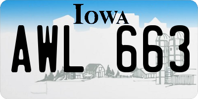 IA license plate AWL663