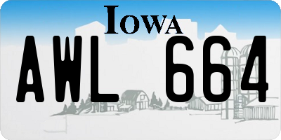IA license plate AWL664