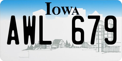 IA license plate AWL679