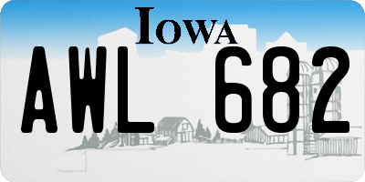 IA license plate AWL682