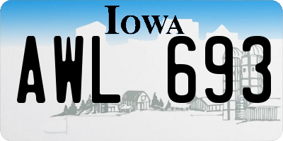 IA license plate AWL693