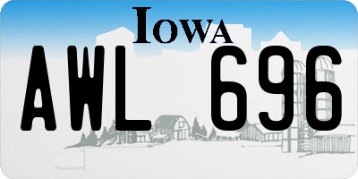 IA license plate AWL696