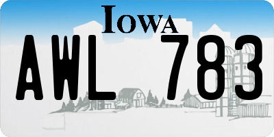 IA license plate AWL783