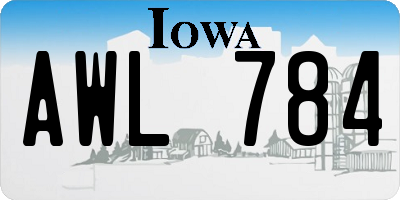 IA license plate AWL784