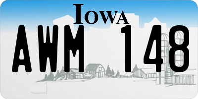 IA license plate AWM148