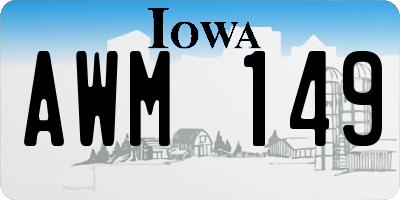 IA license plate AWM149