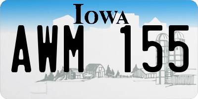 IA license plate AWM155