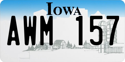 IA license plate AWM157