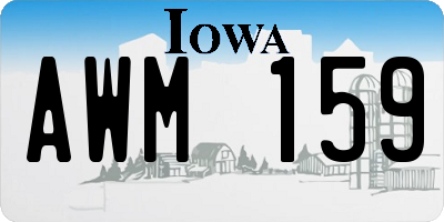 IA license plate AWM159