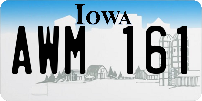 IA license plate AWM161