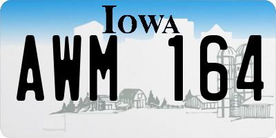 IA license plate AWM164