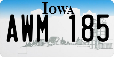 IA license plate AWM185