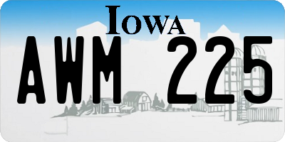 IA license plate AWM225