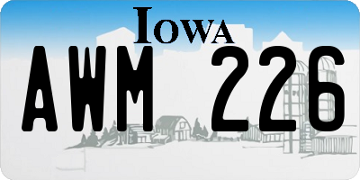 IA license plate AWM226