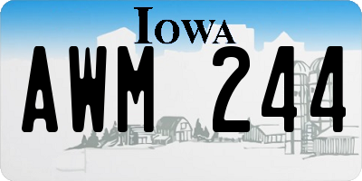 IA license plate AWM244