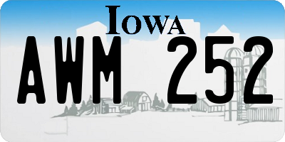 IA license plate AWM252