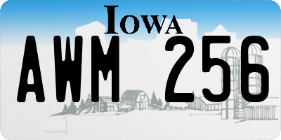 IA license plate AWM256