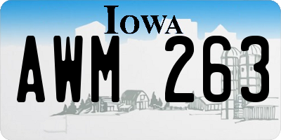 IA license plate AWM263