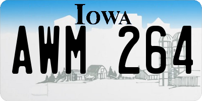 IA license plate AWM264