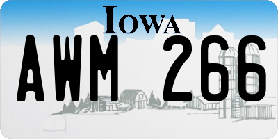IA license plate AWM266