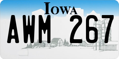 IA license plate AWM267