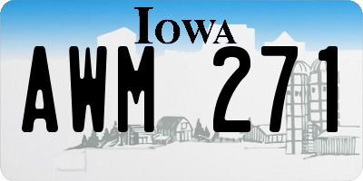 IA license plate AWM271