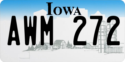 IA license plate AWM272
