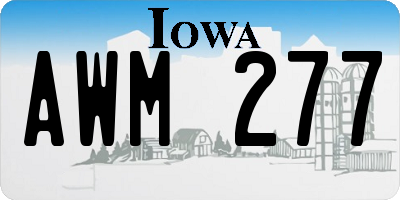 IA license plate AWM277