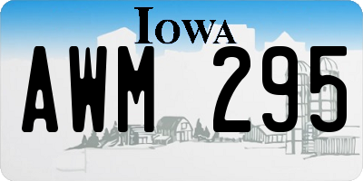 IA license plate AWM295