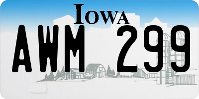IA license plate AWM299