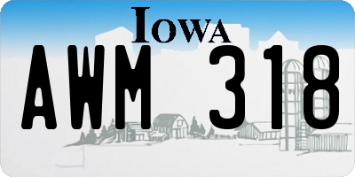 IA license plate AWM318