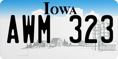 IA license plate AWM323