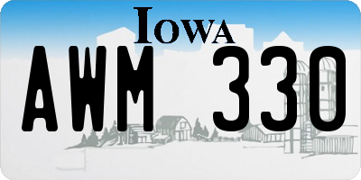 IA license plate AWM330