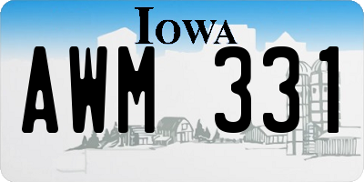 IA license plate AWM331