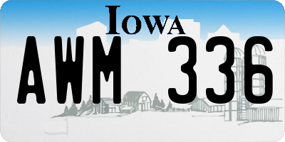 IA license plate AWM336