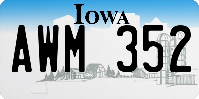 IA license plate AWM352