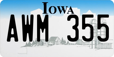 IA license plate AWM355