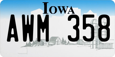 IA license plate AWM358