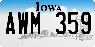 IA license plate AWM359