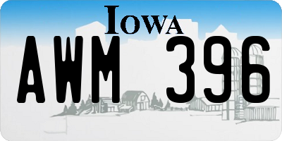 IA license plate AWM396