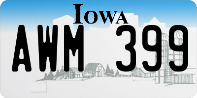 IA license plate AWM399