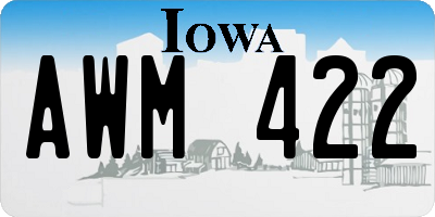 IA license plate AWM422